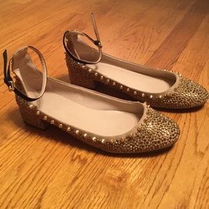 Gold Zara Spike Shoes